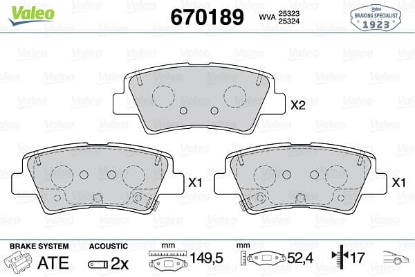 Fren Balatası On Panda 1.2 12>  Ducato 130 11>14 Ypsılon 1.2 11>